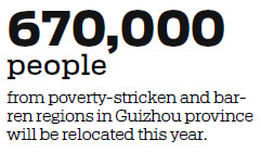 Guizhou aims to relocate its poor residents